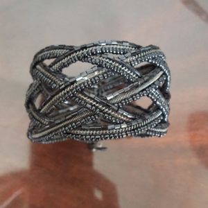 Chunky Beaded Black Bracelet